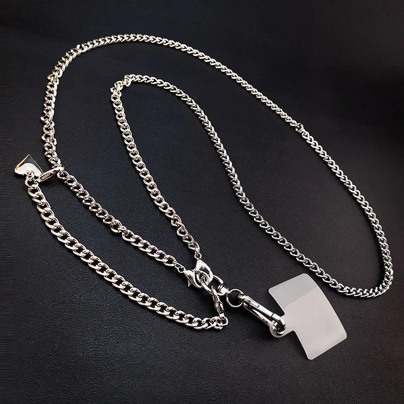 Crossbody Long Can Be Shoulder Keel Hanging Chain Pendant Mobile Phone Lanyard Metal Chain Removal Hook Anti-lost Universal