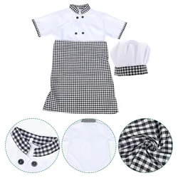 Little Chef Cosplay Clothes Pretend Costume for Kids Career Day Dress up Outfit Hats Cotton Cooking Toddlers