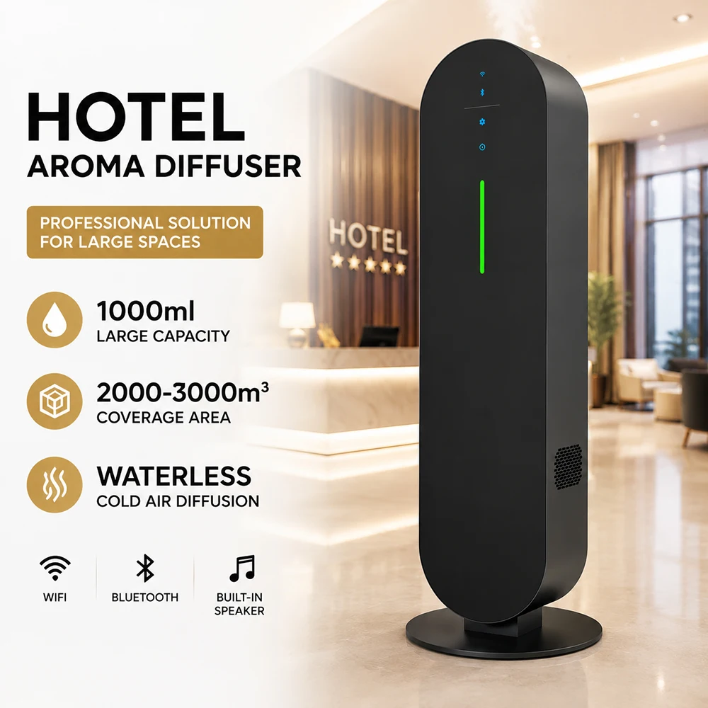 NAMSTE 1000ML Column Fragrance Diffuser Home Fragrance Essential Oils Air Freshener Hotel Aroma Diffuser Coverage Up to 3000m³