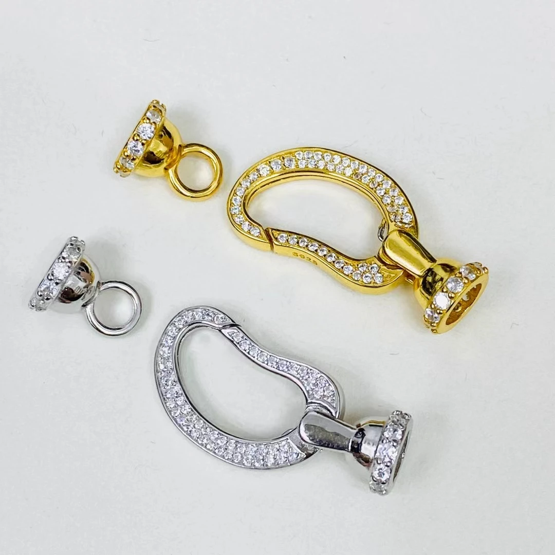 

Оптовая продажа DIY стерлингового серебра 925 пробы ожерелье браслет застежка крючок аксессуары для жемчуга 5-12 мм 5 шт./лот