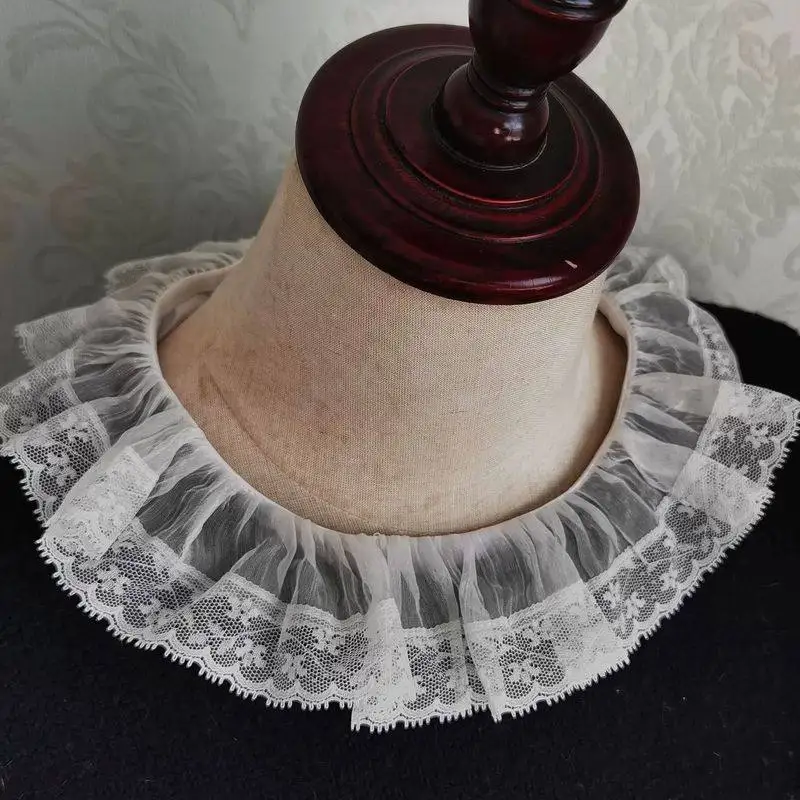 

Милый и нежный декоративный воротник-стойка из белой пряжи в стиле ретро для женщин