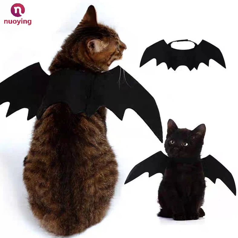 Divertente costume da cosplay per animali domestici con ali di pipistrello artificiali, abiti per festival di gatti e cani, accessori per animali domestici per feste di Halloween e Natale.