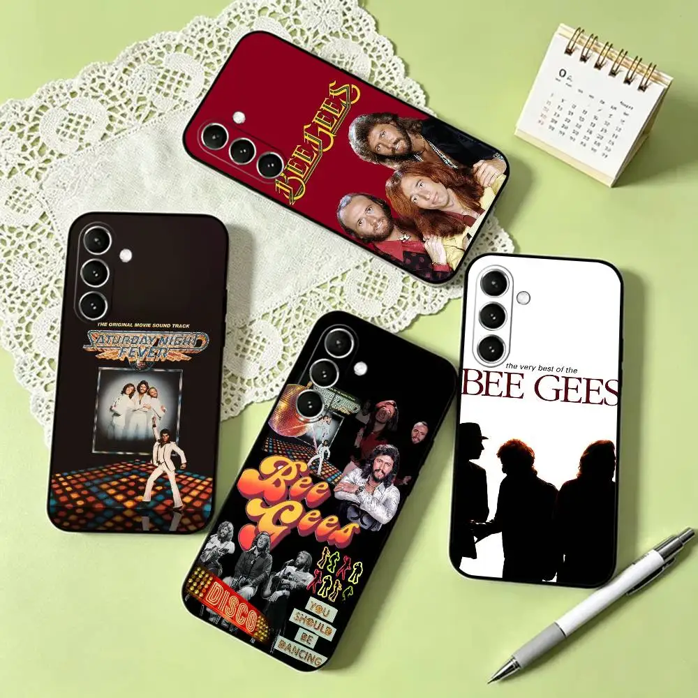 Bee g-Gees Disco Band Phone Case Black Silicone Soft For Samsung Galaxy A73,A72,A71,A70,A53,A52,A51