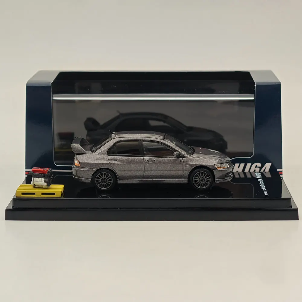 Hobby Japan 1:64 Lancer GSR Evolution IX MR with Engine Display Model Medium Purplish Gray Mica HJ647054MP Diecast Car Limited