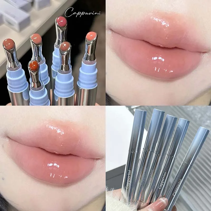 Cappuvini-brillo de labios con esencia ligera, hidratante, duradero y fácil de aplicar, blanqueamiento, esmalte de labios desnudo, cosméticos