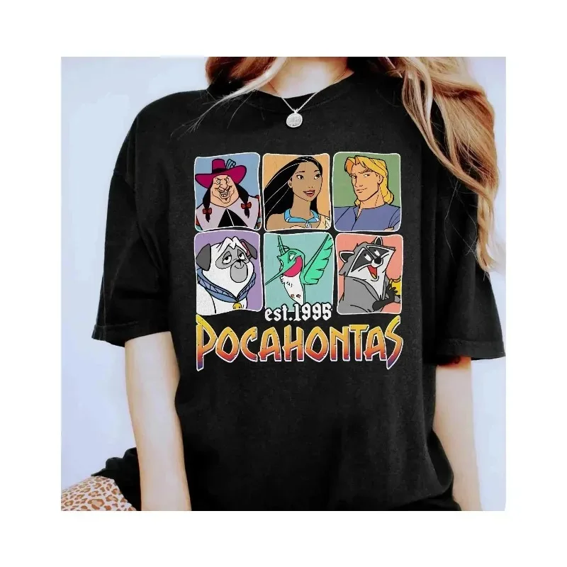 Camiseta Disney Meeko Flit Captain con foto del personaje Pocahontas de 1995, camiseta vintage, camiseta básica unisex para todas las estaciones