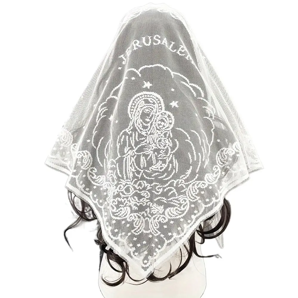 New Hollow Out Lace Scarf Embroidery Thin Foulard Bandana Solid Color Lace HandkerChiefs for Women