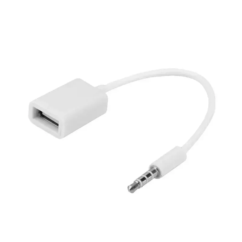 Câble adaptateur OTG femelle de type A mâle vers USB, accessoires de voiture, convertisseur audio AUX, ligne de câble, 15cm, 3.5mm, 2.0 rette