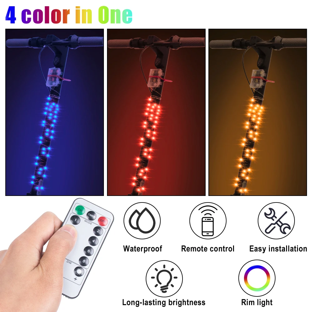 USB Led String Light Battery Remote Garland Copper Wire LED Lamp for Ninebot Max G30 G30D G2 for Xiaomi M365 PRO ElectricScooter