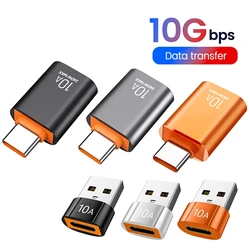 USB C 타입 OTG 어댑터, 맥북, 샤오미, 삼성용 변환기, 고속 충전 데이터 전송, 10A