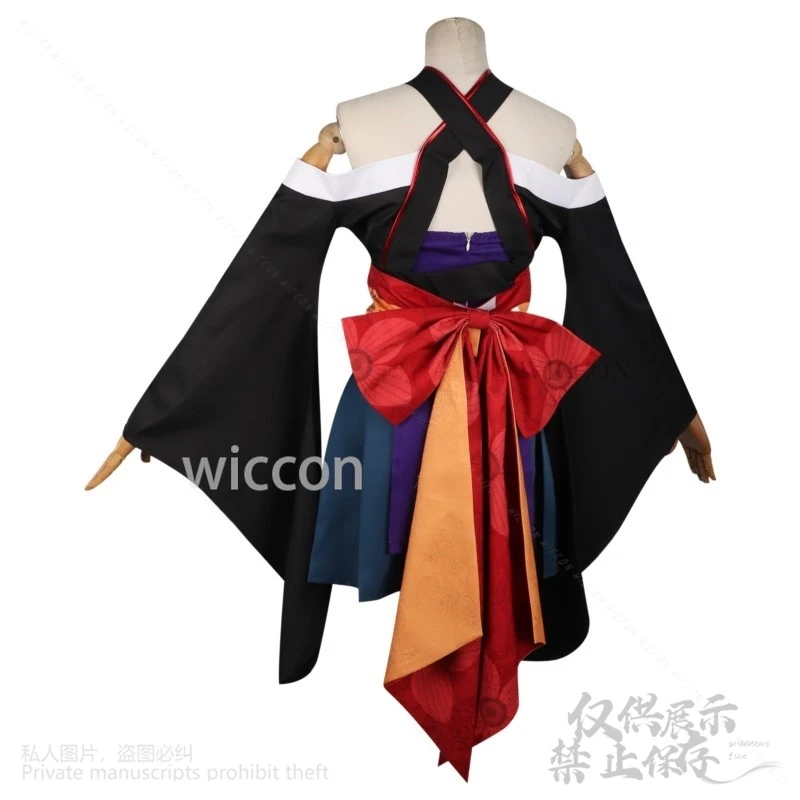 Murasame تأثيري أنيمي لعبة Senren * بانكا ثوب الكيمونو الياباني موحدة Jirai Kei الفتيات فستان مثير البدلة الباروكات @ edggy ^ # # تخصيص