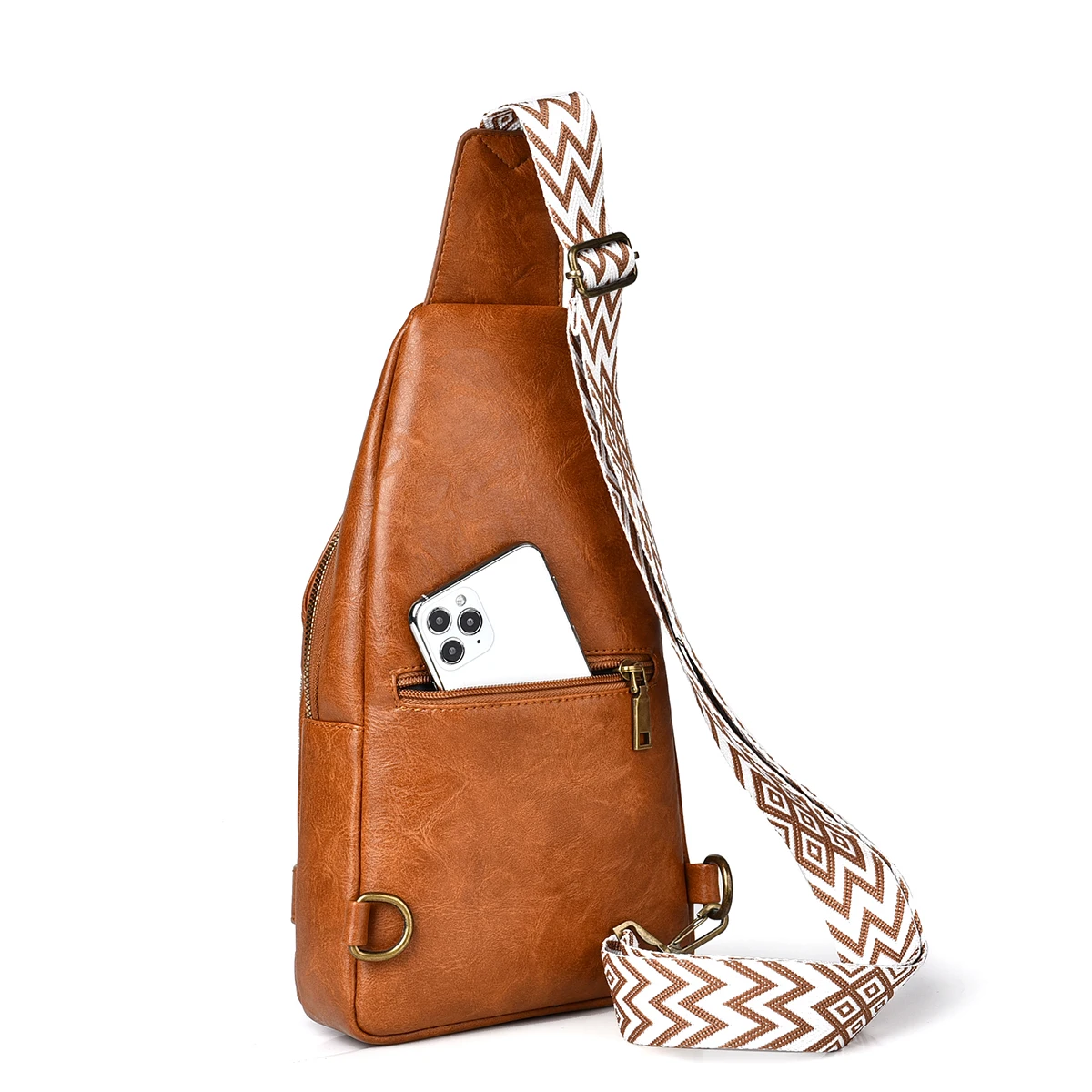 الرجال عبر الجسم الكتف حقيبة صدر للرجال حقيبة ظهر ذات حمالة موضة ريترو بولي Leather الجلود السفر تسلق عادية الذكور رسول الجانب حقيبة كروسبودي #4