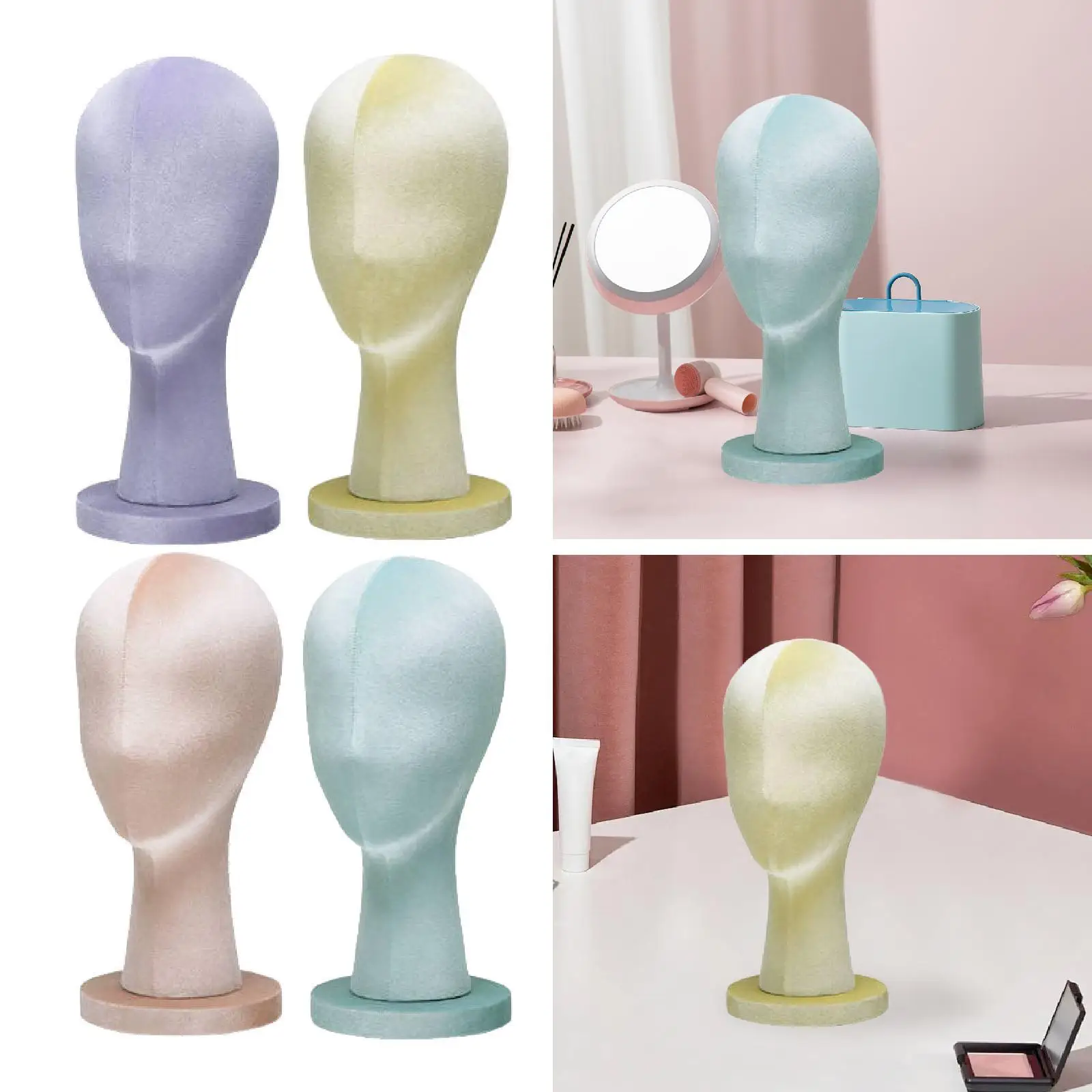 Mannequin Head Fashion Wig Holder for Beginner Stylist Home Salon and Travel
