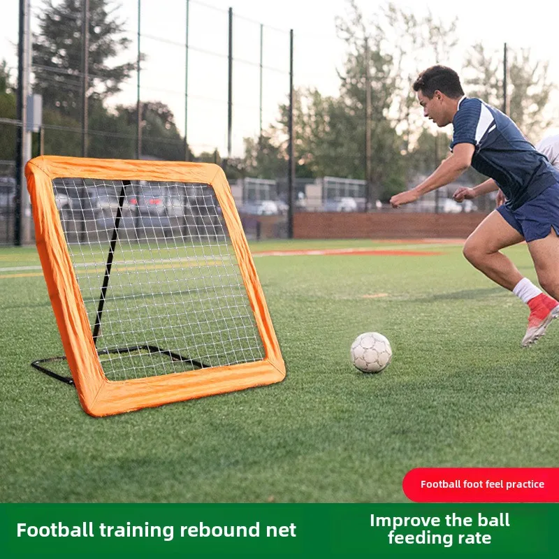 1 equipo de entrenamiento de fútbol retráctil y plegable de un solo lado, red de rebote multiusos y puerta de práctica de tiro 2025