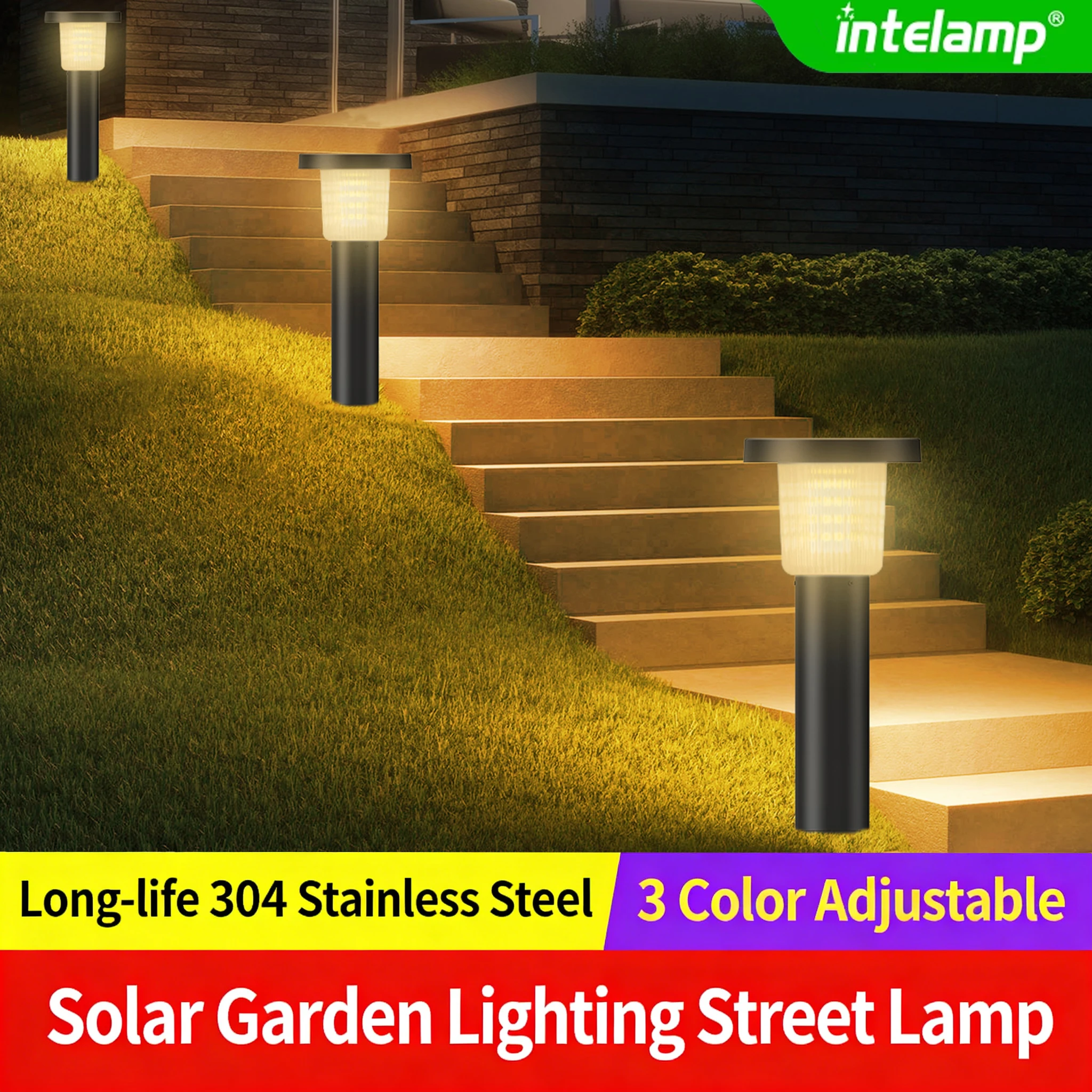 intelamp-lot-de-2-lampes-solaires-pour-allee-lampes-de-pelouse-exterieures-en-acier-inoxydable-﻿-pour-les-allees-les-villas-les-jardins-les-cours-les-quartiers-residentiels