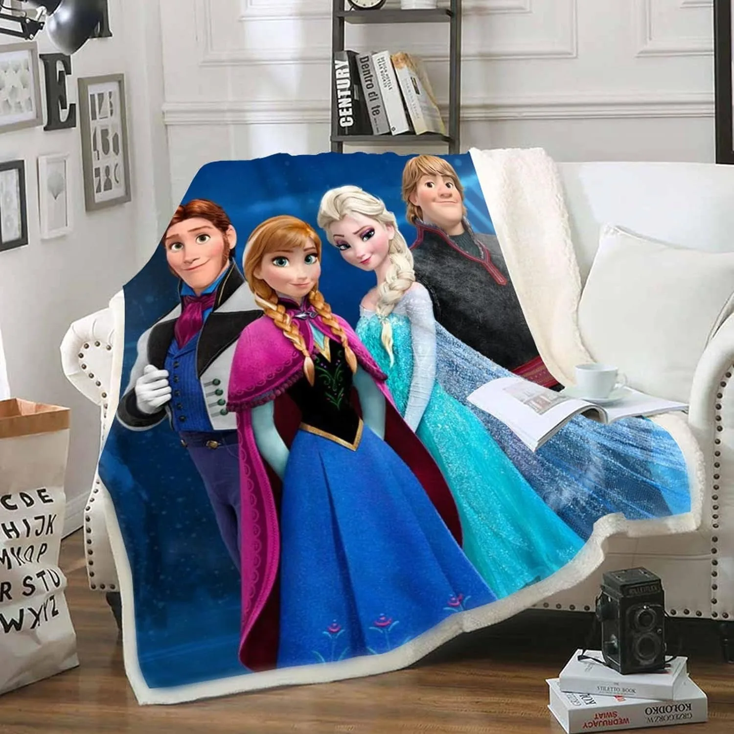 Disney Frozen Elsa Anna Soft Warm Blankets Bedding Throw for Bed Sofa Crib Fleece Blankets Girls Kids Christmas Gift