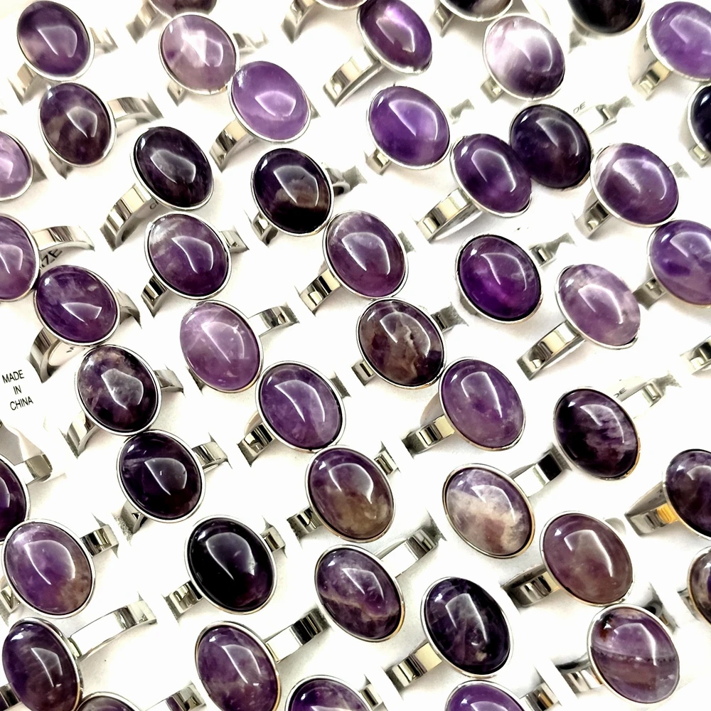 20 Stück fantastische Steinringe für Frauen, ovale Perlen, Großhandelsposten, Vintage-Ring, Party-Geschenk, Kristallschmuck – Detail 7