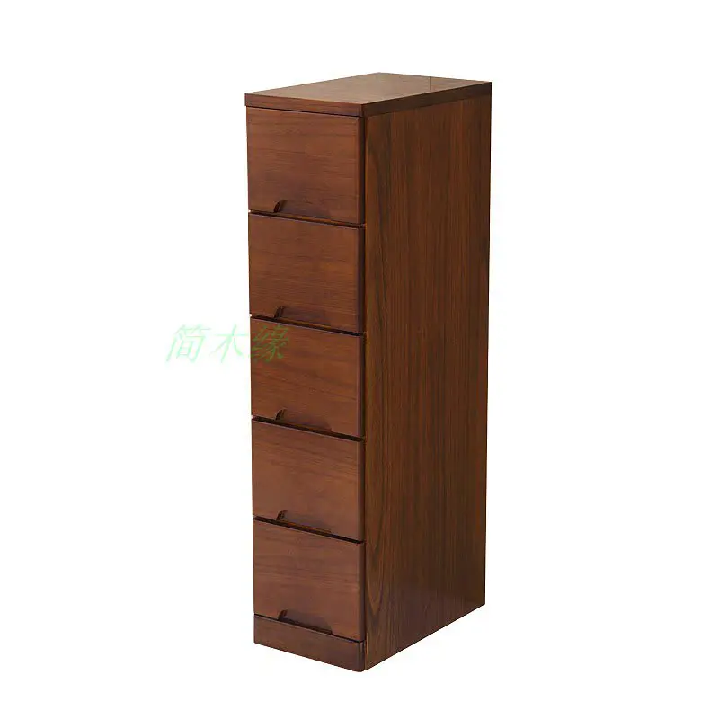 Solid wood clip 25-45cm gap drawer storage cabinet small apartment wooden locker large capacity utility cabinet narrow