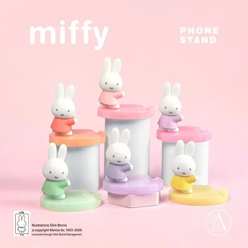 

Genuine Miffy Pearl Shadow Rabbit Phone Stand Cute Desktop Ornament Blind Box Figure Cartoon Supplies Birthday Gift