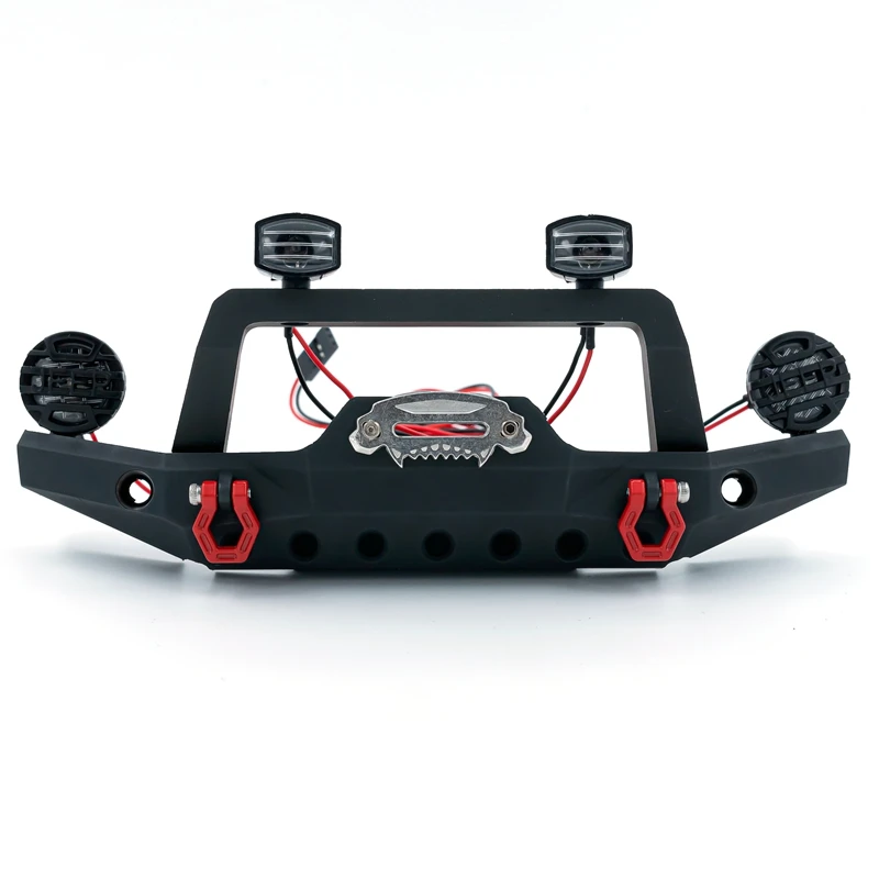 Metal Front & Rear Bumper with D-rings Tow hook for 1/10 RC Car TRAXXAS TRX-4 TRX4 AXIAL SCX10 I II Upgrade Parts