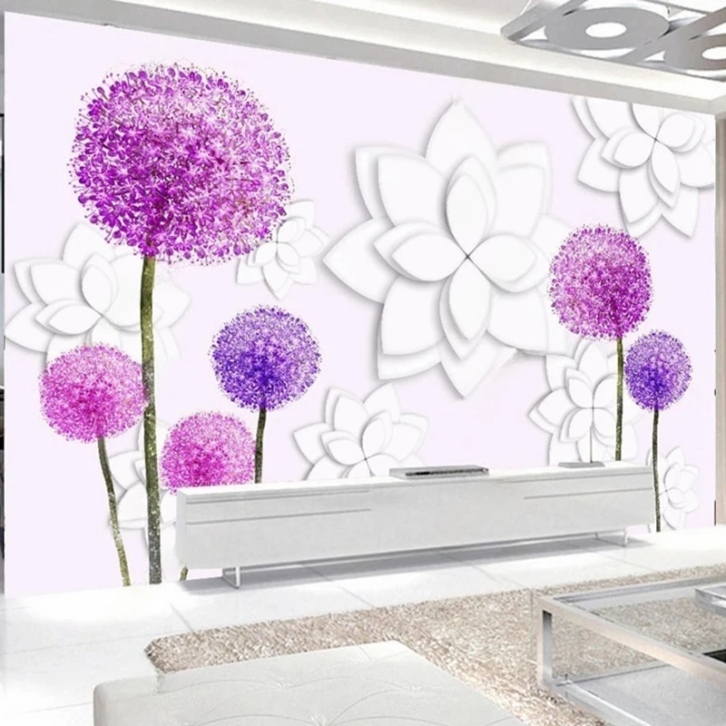 MU8170 Mural Wall Paper Retro Oil Painting 3D Stereoscopic Embossed Flowers Living Room Bedroom TV Background Decor Papier Peint