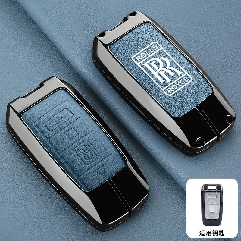 Чехол для автомобильного ключа из цинкового сплава, умный защитный чехол для дистанционного управления для Rolls-Royce Cullinan Phantom Ghost Wraith Dawn, аксессуары