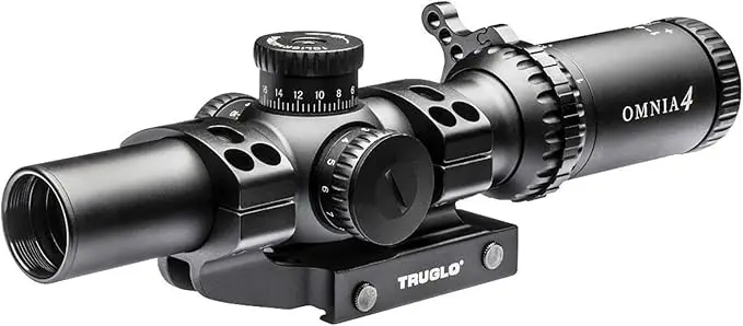 Truglo Omnia 1-4x24mm MSR Rifle Scope con soporte APTUS-M1 TG8514TLR Diámetro del tubo 30 mm Negro