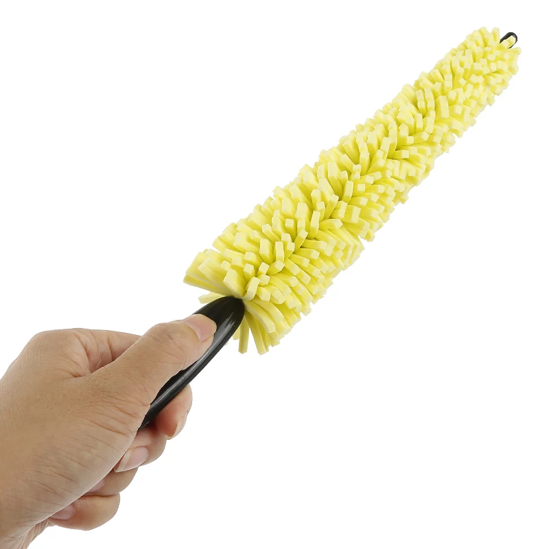 1/2PCS Car Wheel Brush Tire Cleaning Brush Tool Car Rim Scrubber Cleaner Duster Handle Motorcycle Truck Wheel Car Grooming Brush