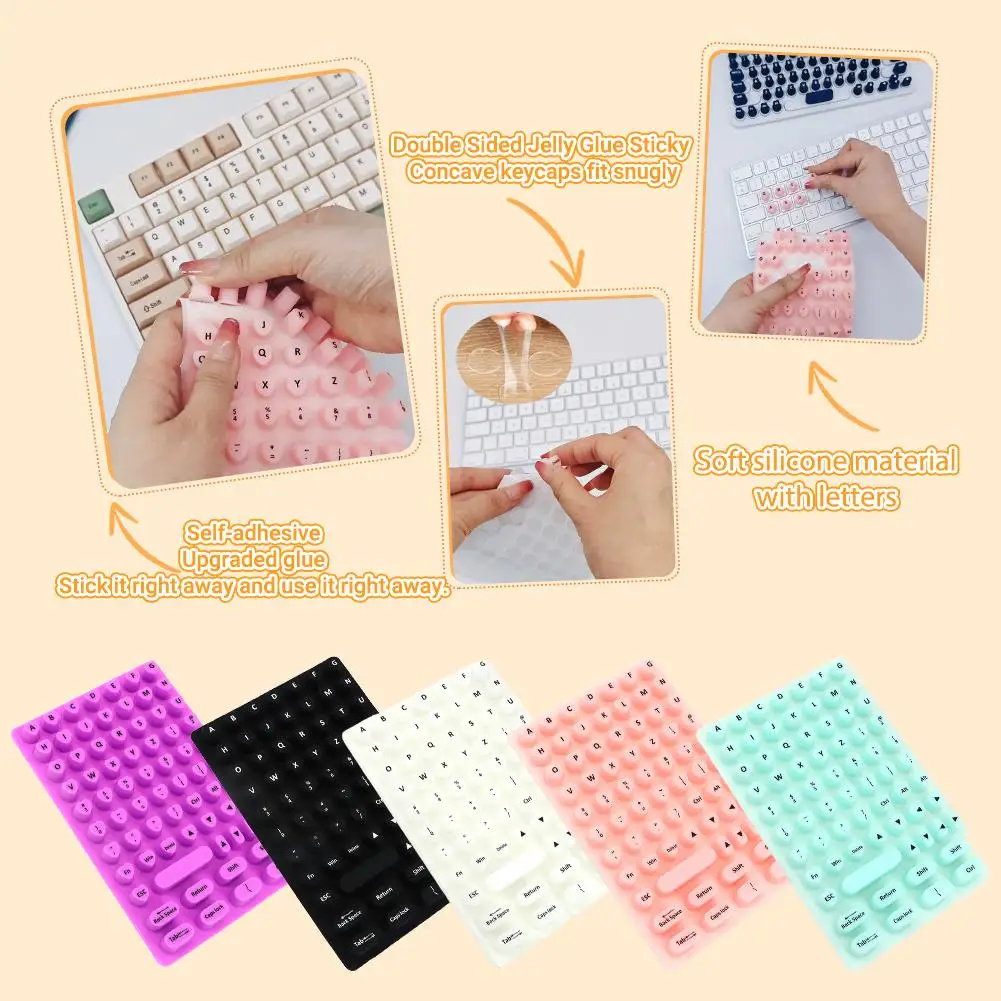 Keyboard Sticker Nail Art Special Typing Artifact Protection Nail Desktop Computer Keyboard Film Nail Art Silicone Keyboard Film