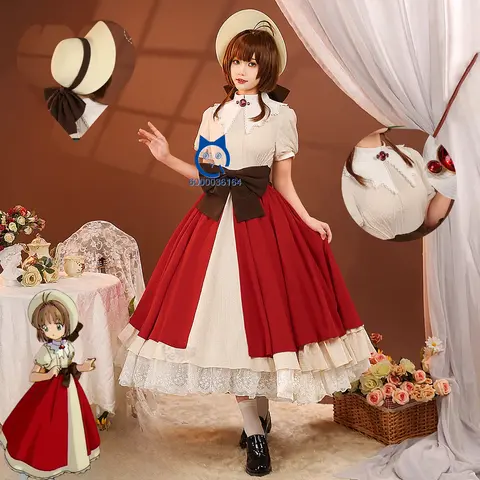 Anime Card Captor Sakura Card Captor Costume Cosplay Grande - Regalo del nonno Abito alla moda per le donne Gioco di ruolo Comic Con Suit