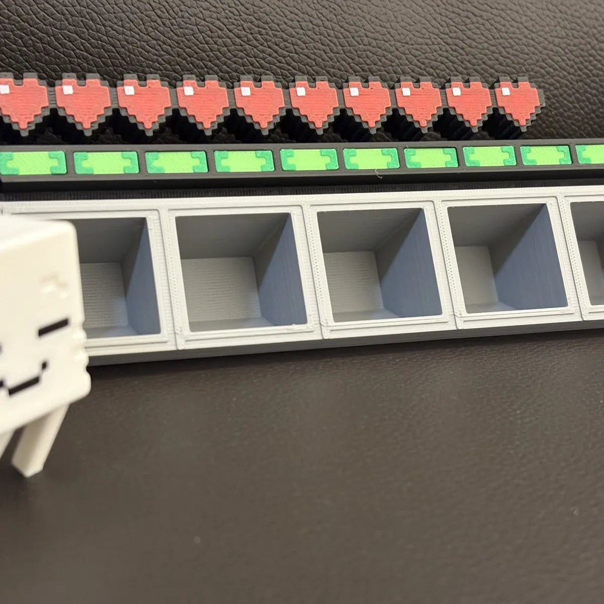 Pixel Style Game-Themed Storage Box with Hearts and Icons Design, 30cm Creative Desktop Organizer for Gamers and Kids Gift