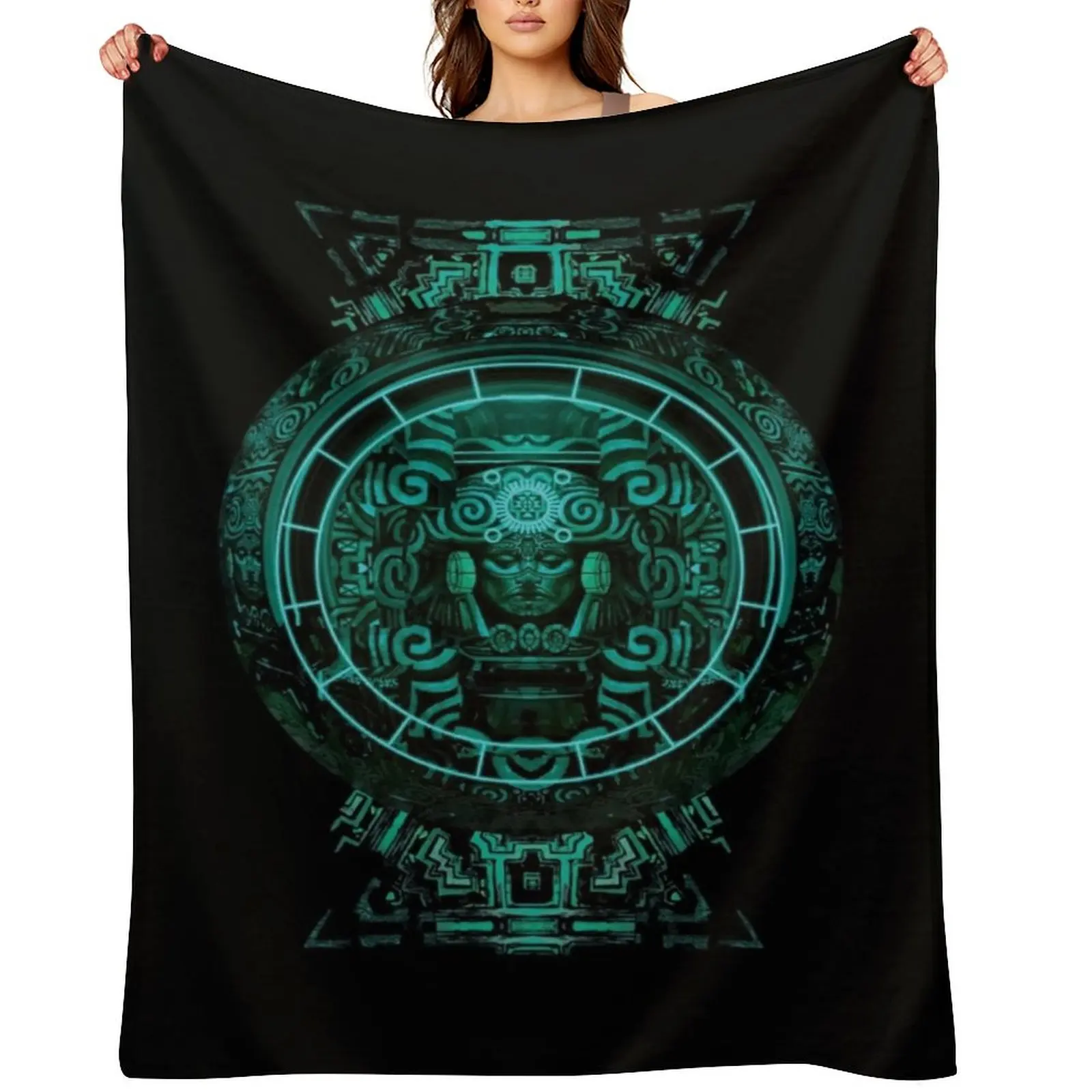 

MAYAN TELEPORT Throw Blanket valentine gift ideas Beach heavy to sleep Furrys Blankets