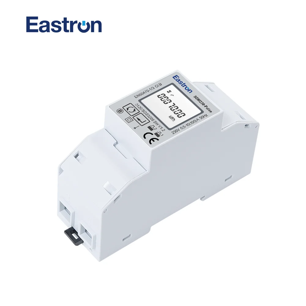 SDM230 Pulse, 230V 10(100)A, single phase energy meter, 2 pulse putputs, Bi-directional measurement for solar PV system NON MID