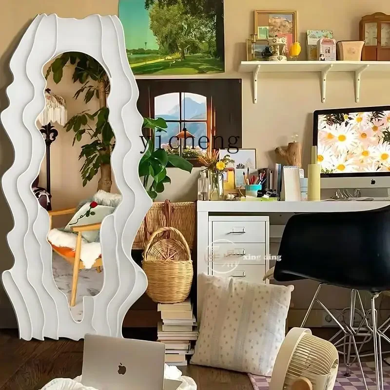 

H11- full-body mirror wall-mounted irregular floor-to-ceiling full-length mirror home living room bedroom decorative mirror