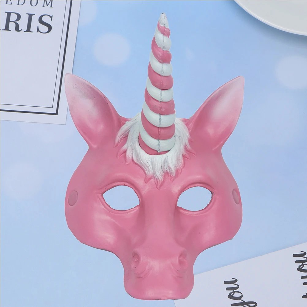 

1Pcs Unicorn Mask 3D PU Foaming Head Cover Durable Premium Material Halloween Cosplay Masquerade Supplies