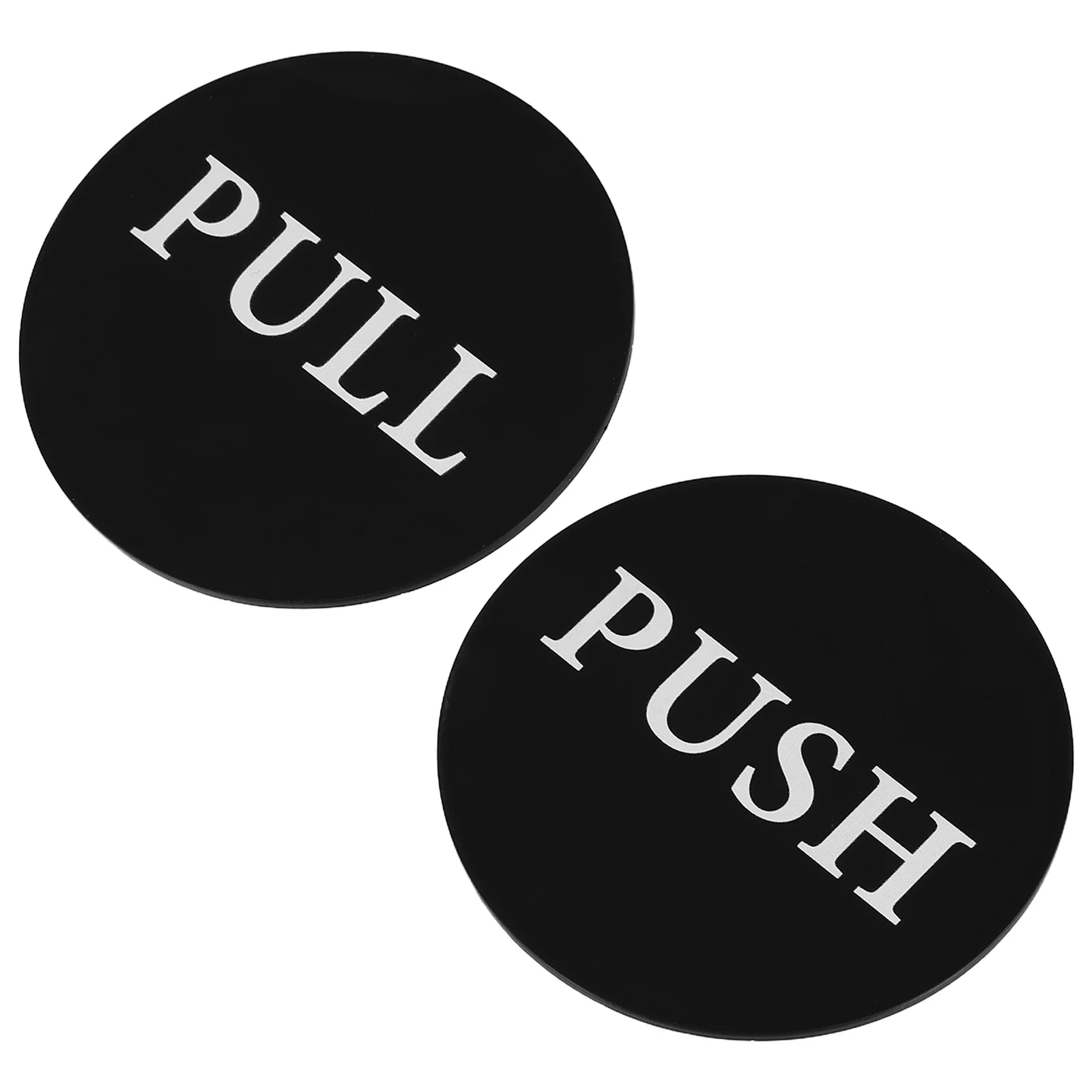 

2Pcs Acrylic Glass Door Instruction Signs Push Pull Labels Office Home Business Directional Warning Indicators