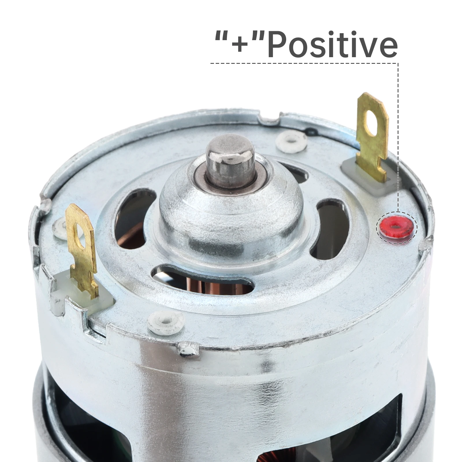 Motor de Ventilador DC RS755 12V-24V 3000RPM-10000RPM con Eje de Salida Doble, Reemplazo de Motor DC 220V AC para Ventilador Eléctrico, Motor de Ventilador DC RS755