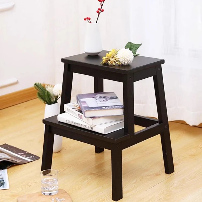 Nordic Fold Step Stools Solid Wood Convenient Storage Rack Kitchen Step Ladders Herringbone Ladder Home Furniture Escalera FYSS