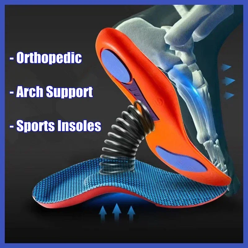 Palmilha de sapatos ortopédicos para homens e mulheres, suporte do arco, palmilhas de fascite plantar, absorção de choque, almofadas