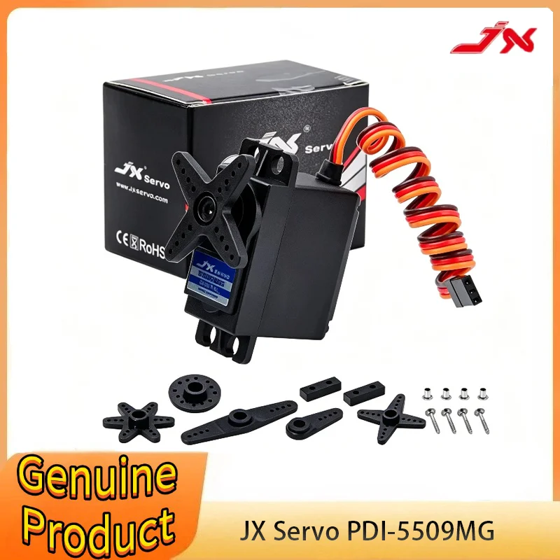 

JX PDI-5509MG 9kg High Precision 55.6g Metal Gear Standard Digital Servo for RC Car Airplane Robot Arm 180 Angle Servo