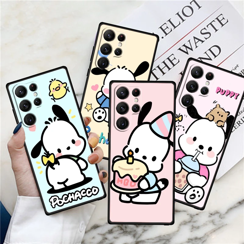 

Cute Popular Cinnamaroll For Samsung Galaxy S24 S23 S22 S21 S20 FE S10 S10E Plus Ultra Pro Lite 5G Black Back Phone Case