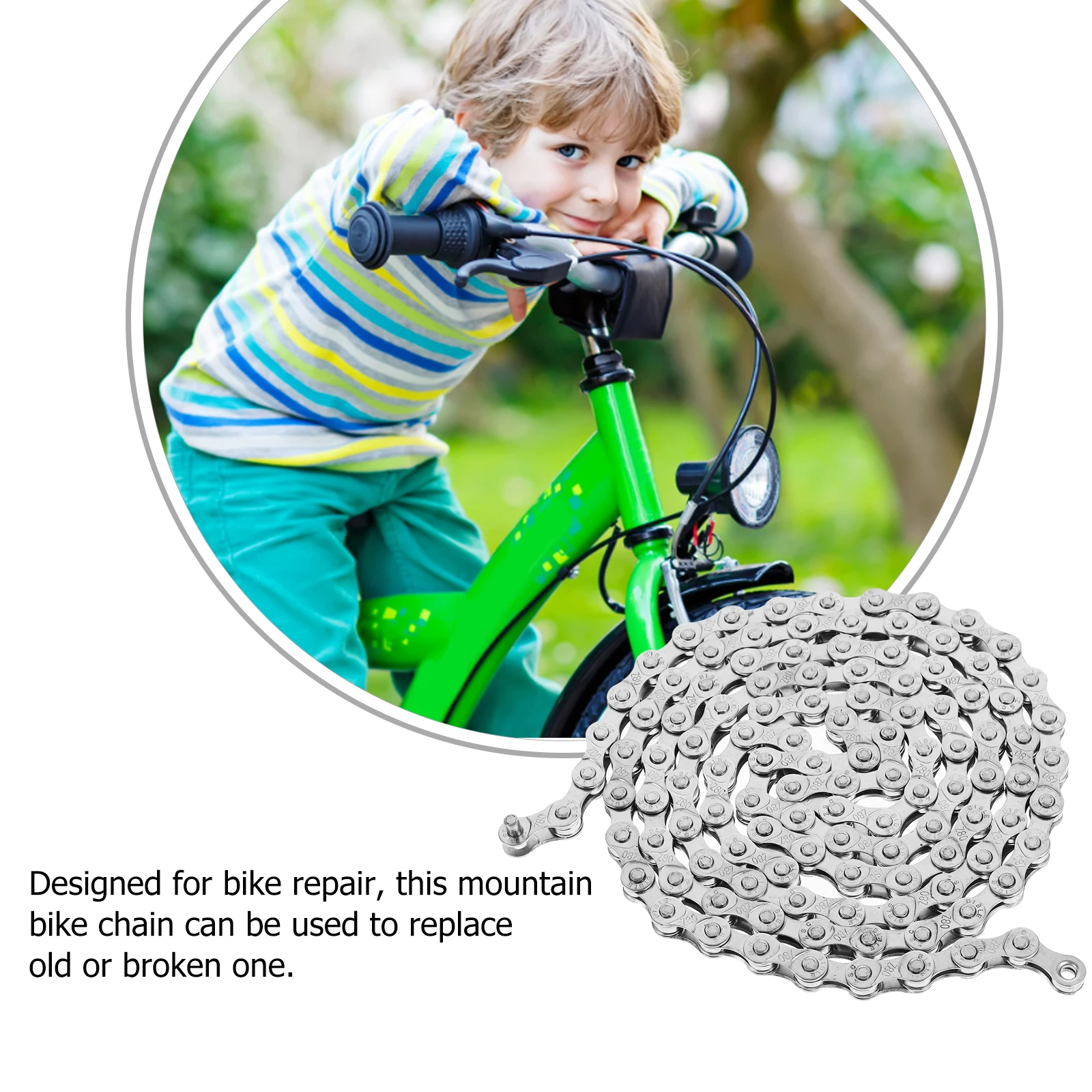 

116 Mountain 6/7/8 Speed Replacement Steel Cycling Carbon Bike Chain For Road Mountain Bikes High Strength Easy