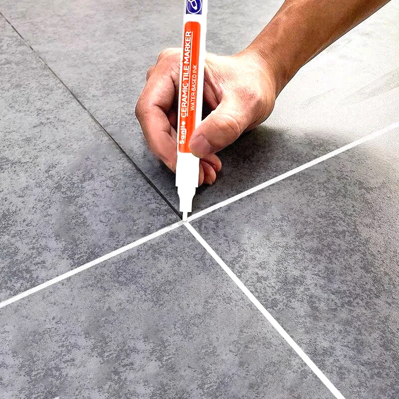 1/3 Pcs Waterproof White Marker Pen Wall Seam Repair Tiles Grout Markers Pens Floor Bathroom Decontamination Paint Brush Tools