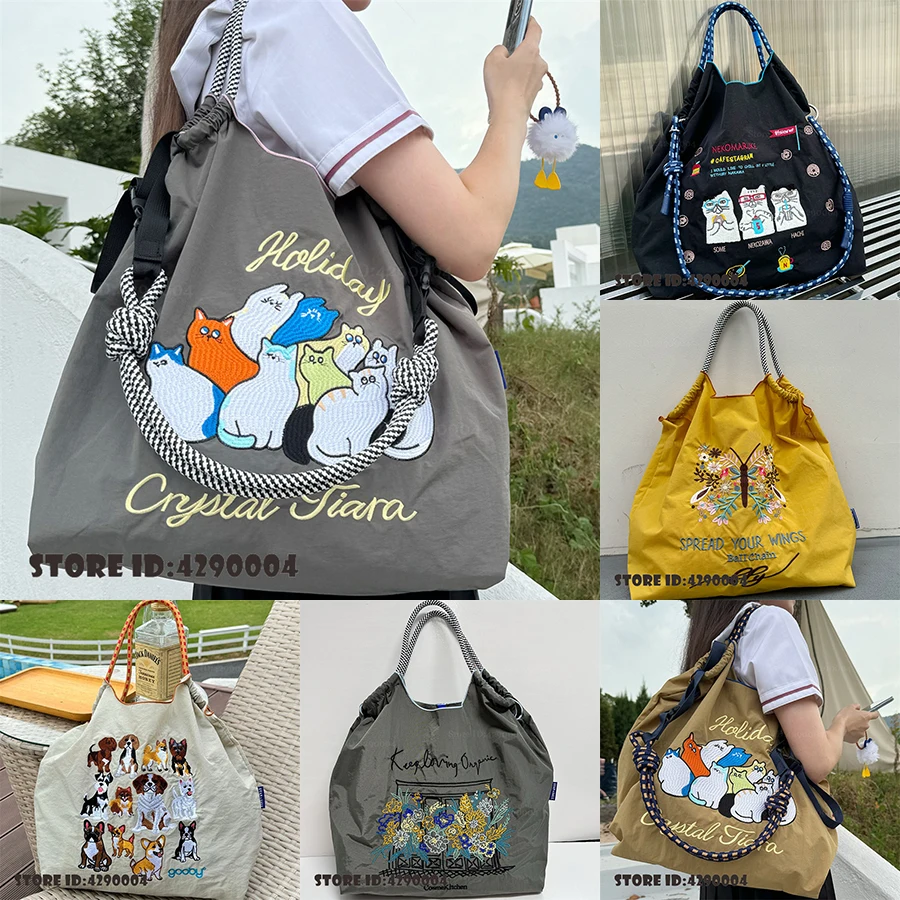 Fashion Women's Handbag Shoulder Bag Eco-Friendly Embroidered Tote Shopping Bag Large Capacity Sport Bags Duffle Bag Gifts