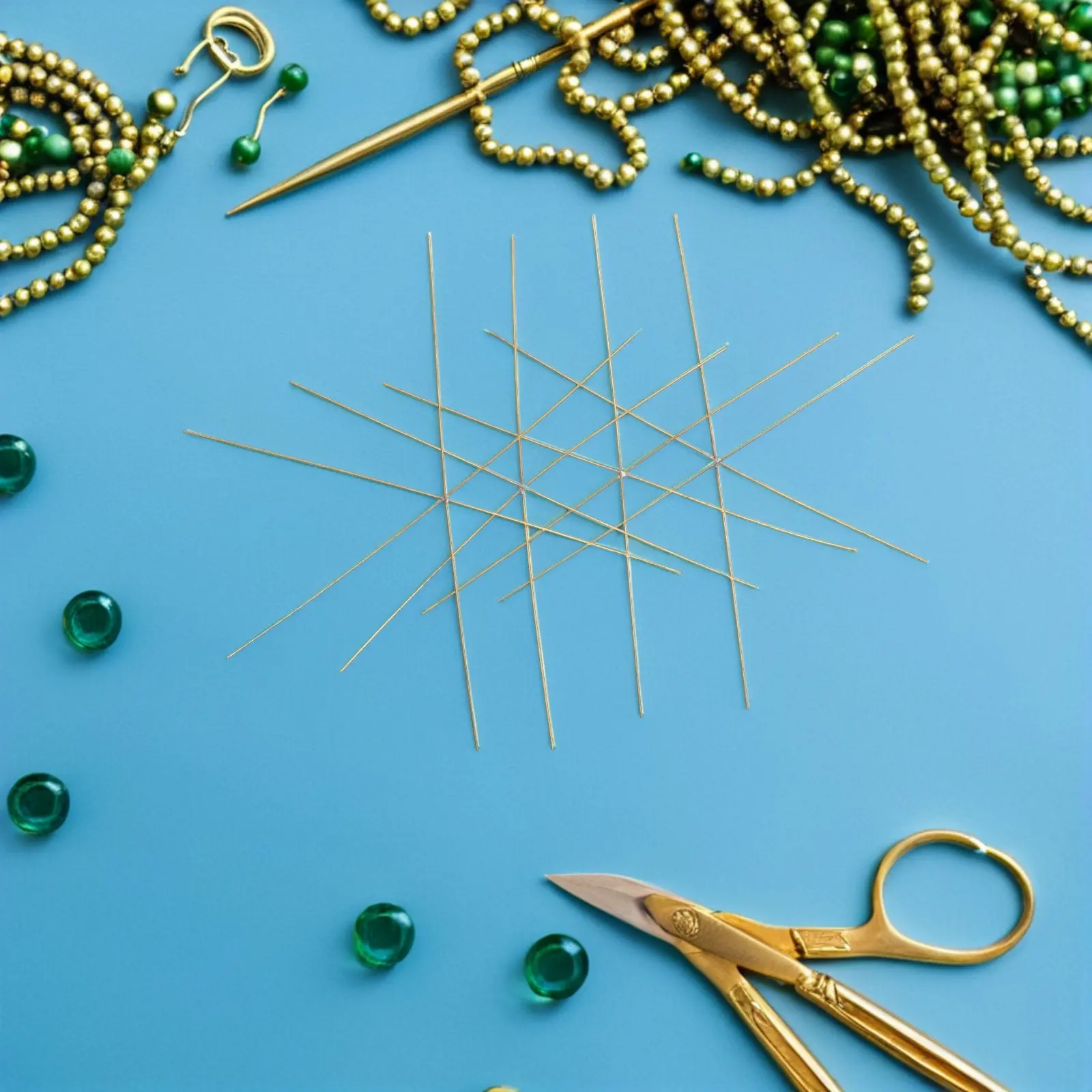 30Pcs Handcraft Copper Wire Snowflake Forms Metal Wire for DIY Christmas Ornament Beading Projects Party Decorations Craft