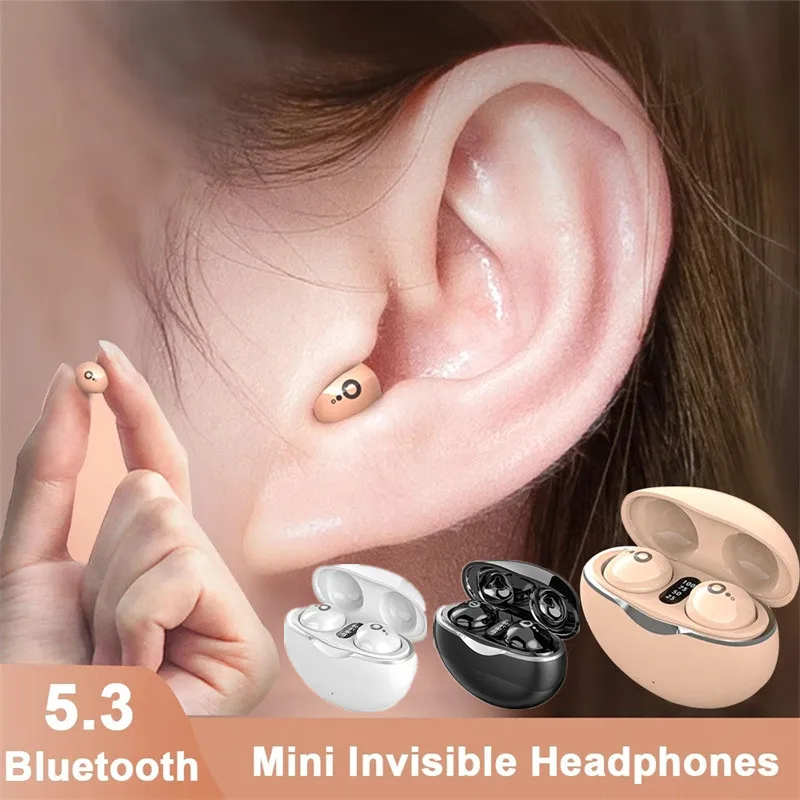 BSLIUFANG Wireless Earbuds Mini Invisible Headphones Longer Playtime Ear Buds For Music Sports Fitness Work Sleep for Xiaomi