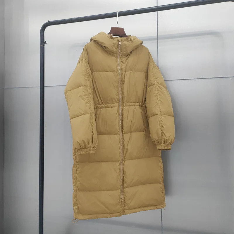 Nueva chaqueta de invierno para mujer, sudadera con capucha para ir al trabajo, correa holgada, overcomes