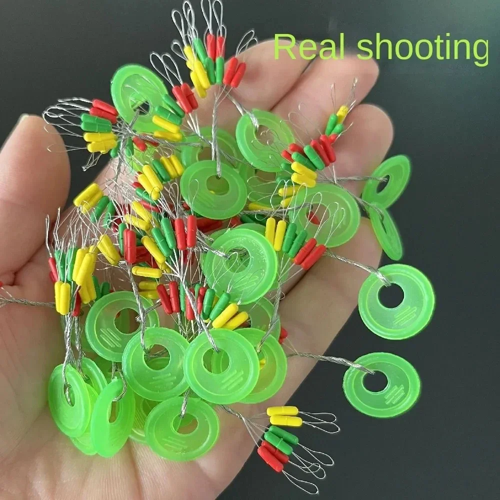 600pcs 100 Groups Float Rubber Stopper Fishing Bobber Stopper Float Oval Bean Space Fishing Line Tackle Accessories image 4