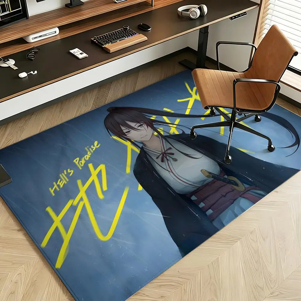 Anime H-Hell's P-Paradise Floor Mat Soft Flannel Floor Mat  Suitable for Entryways, Living Rooms, Bedrooms, and Bathrooms