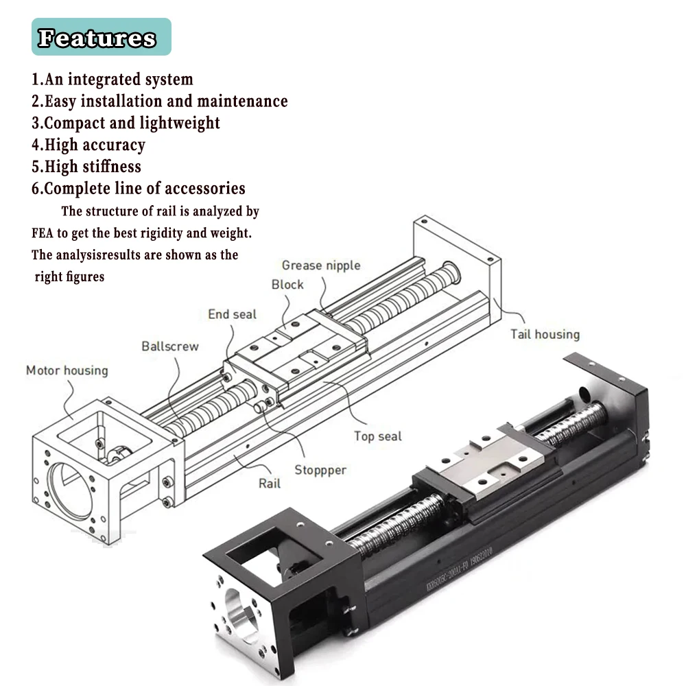 Imagem -04 - Módulo Movente Linear da Elevada Precisão Tabela Deslizante do Parafuso da Esfera Guia Industrial do Robô Repetibilidade ± 0.01 do Curso Kk60 60 Mm510 mm